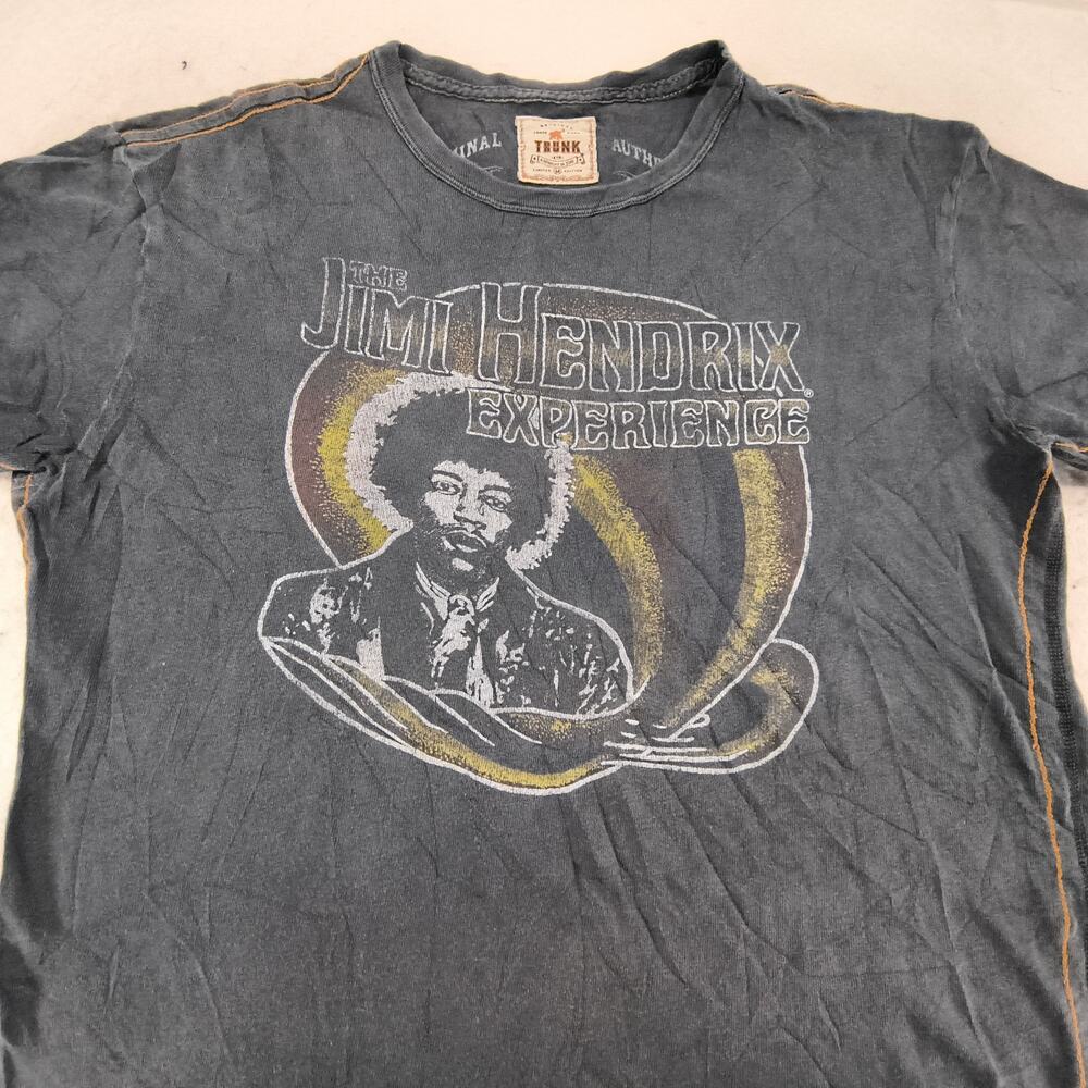 Jimi Hendrix Band Crew Neck Short Sleeve Graphic Shirt Mens Size Medium M Gray